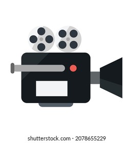 cinema camera flat clipart vector illustration