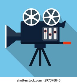 Cinema camera icon. 