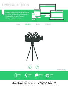 Cinema camera icon.