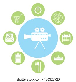 Cinema camera icon