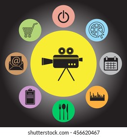 Cinema camera icon