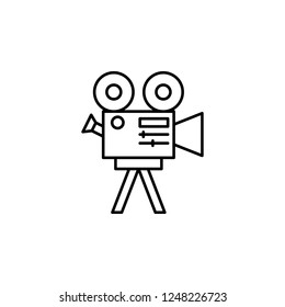 cinema camera icon. Element of video products outline icon for mobile concept and web apps. Thin line cinema camera icon can be used for web and mobile