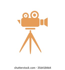Cinema camera icon. Flat design style. Vector EPS 10.