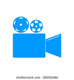 Cinema camera icon. Flat design style eps 10