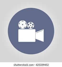 Cinema camera icon. Flat design style eps 10