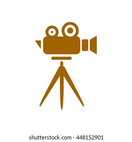 Cinema Camera Icon Flat Design Style Stock Vector (Royalty Free ...