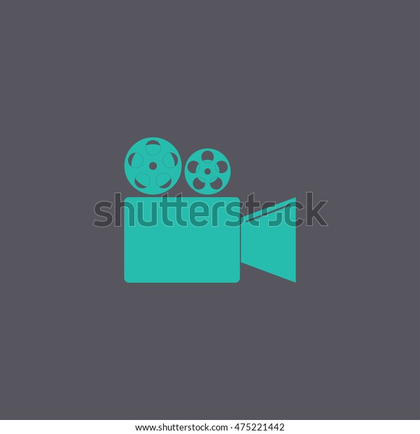 Cinema camera icon.\
Flat design style eps\
10