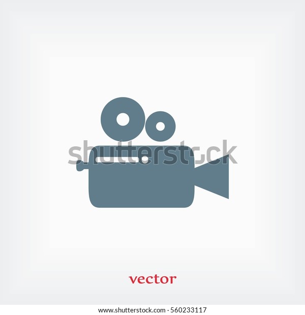 Cinema camera\
icon, flat design best vector\
icon