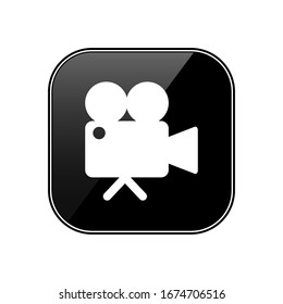 Cinema camera icon. Movie icon, isolated object. Vector