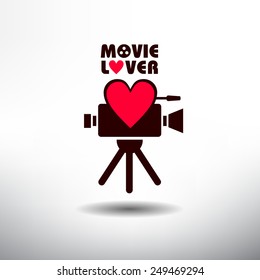 Cinema Camera icon. Movie Lover Series Icon
