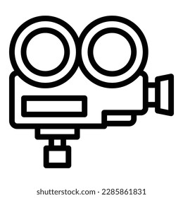 Cinema camera icon outline vector. Car screen. Air show