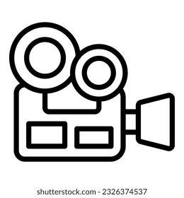 Cinema camera icon outline vector. Movie film. Tv education