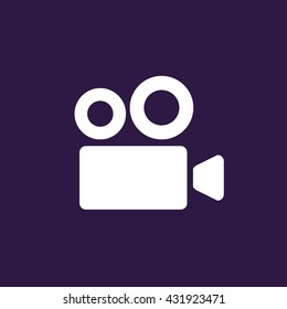 Cinema camera icon . Vector illustration