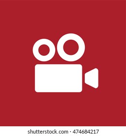 Cinema camera icon . Vector illustration