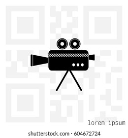 Cinema camera icon. vector illustration