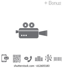 Cinema camera icon. vector illustration