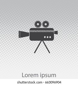 Cinema camera icon. vector illustration