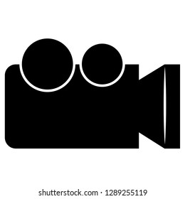 Cinema camera icon vector illustrator design isolated on white background.