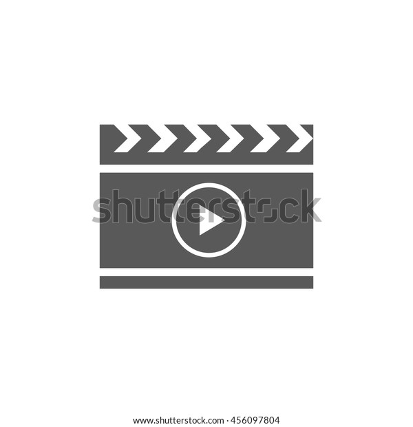 Cinema
camera icon vector isolated on white background. Clapper board
symbol for your design, logo, application,
UI