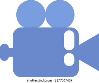 Cinema camera, illustration, vector on a white background.