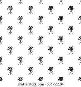 Cinema camera pattern. Simple illustration of cinema camera vector pattern for web design