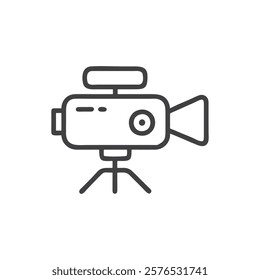 Cinema camera vector icon design, movie camera icon, logo design template.