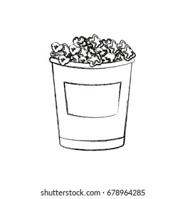 cinema cardboard striped popcorn snack bucket