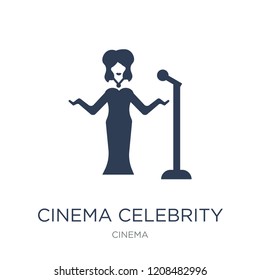 cinema celebrity icon. Trendy flat vector cinema celebrity icon on white background from Cinema collection, vector illustration can be use for web and mobile, eps10