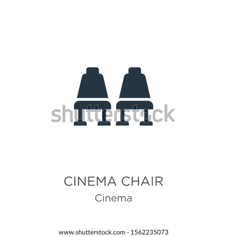 Cinema chair icon vector. Trendy flat cinema chair icon from cinema collection isolated on white background. Vector illustration can be used for web and mobile graphic design, logo, eps10
