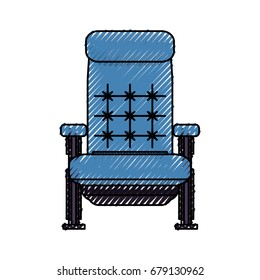 Cinema chair isolated