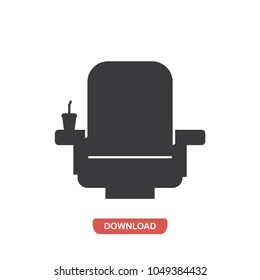 Cinema chair vector icon 