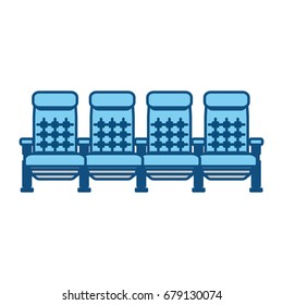 Cinema chairs isolated