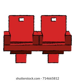 cinema chairs isolated icon