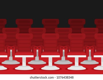Cinema chairs. Vector illustration.