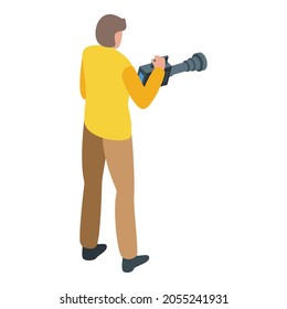 Cinema cinematographer icon. Isometric of cinema cinematographer vector icon for web design isolated on white background