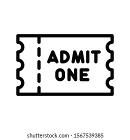 cinema or circus ticket related to art or craft vector in lineal style