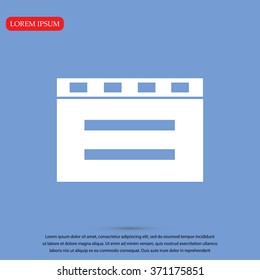 cinema clapper with blank field over blue background icon