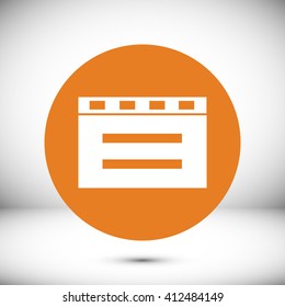 cinema clapper with blank field over grey background icon