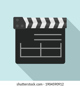 Icono del pincel de cine. Ilustración plana del icono vectorial del pincel de cine para el diseño web