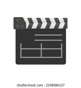 Icono del pincel de cine. Ilustración plana del icono vectorial del pincel de cine aislado en fondo blanco