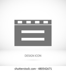 cinema clapper icon, vector best flat icon, EPS