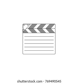 Cinema clapper isolated vector illustration.