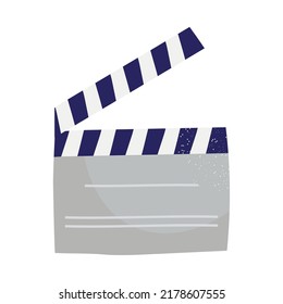 diseño de tablero de cine sobre blanco