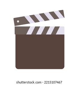 Ilustración vectorial plana con clapperboard de cine 