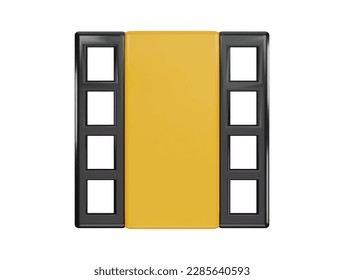 cinema clapperboard icon 3d rendering vector illustration