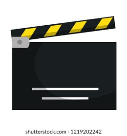cinema clapperboard isolated icon