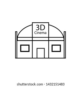 Cinema club 3d. Illustration vector icon