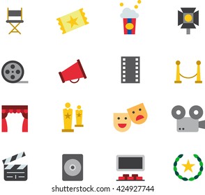 CINEMA colored flat icons