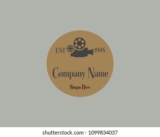 Cinema company logo with camera icon.