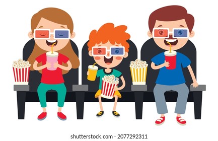 Cinema Concept With Cartoon Character